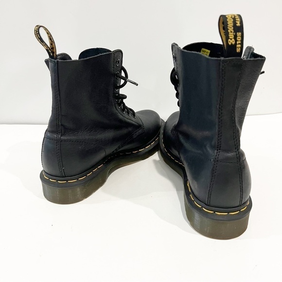 Dr. Martens 1460 Pascal Leather Lace Up Black Boots - Picture 8 of 14